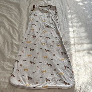 Kyte BABY Dog Print Sleep Sack - White and Brown